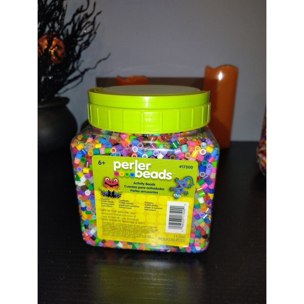 Perler Beads Multi Mix Activity Bead Jar jar was refilled. Unknown amount